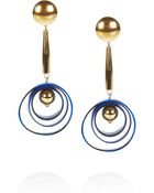 Marni Brass Horn Clip Earrings - Lyst