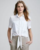 Theory Ebele Tiehem Blouse - Lyst