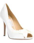 Lanvin Peep Toe Pump - Lyst