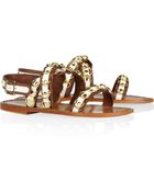 Marni Embellished Leather Sandals - Lyst