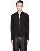 T By Alexander Wang Black Neoprene Bomber Jacket - Lyst