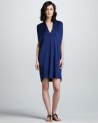 Vince Stretchsilk Vneck Dress - Lyst