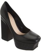 Bottega Veneta Intrecciato Platform Pump - Lyst