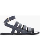 Pierre Hardy Stone Grey Leather Dy01 Gladiator Sandals - Lyst
