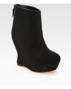 Alice + Olivia Java Suede Wedge Ankle Boots - Lyst