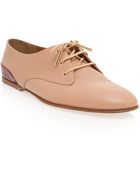 ChloƩ Flat Lace Up Shoes - Lyst