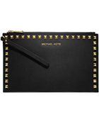 Michael Kors Large Selma Studtrim Saffiano Clutch - Lyst