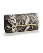 BCBGMAXAZRIA Helen Snakeprint Envelope Clutch Bag - Lyst