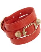 Balenciaga Arena Giant Double Tour Bracelet - Lyst