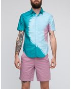 Band of Outsiders Engineered Rainbow Short Sleeve Shirt - Lyst
