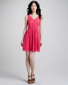 Marc By Marc Jacobs Crystal Textured Silk Dress - Lyst