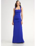 Nicole Miller Sleeveless Silk Crepe De Chine Gown - Lyst