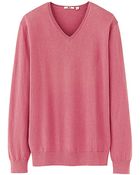 Uniqlo Men Cotton Cashmere V Neck Sweater - Lyst