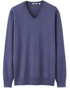 Uniqlo Men Cotton V Neck Sweater - Lyst