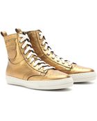 Burberry Northfield Metallic Leather Sneakers - Lyst