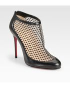 Christian Louboutin Anna May Lace Leather Ankle Boots - Lyst