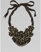 Elie Tahari Beaded Medallion Bib Necklace - Lyst