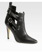 Manolo Blahnik Cenino Strappy Leather Ankle Boots - Lyst