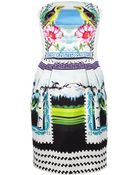 Mary Katrantzou Strapless Rodizio Dress - Lyst