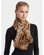 Pologeorgis Rabbit Fur Scarf - Lyst