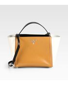 Prada Box Calf Colorblock Basket Bag - Lyst