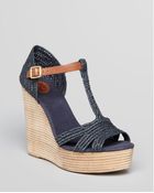 Tory Burch Platform Wedge Sandals Carina - Lyst