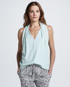 Diane von Furstenberg Reagan Sleeveless Vneck Top - Lyst