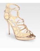Jimmy Choo Bode Glitter Platform Sandals - Lyst