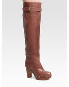 Kors By Michael Kors Yolanda Clog Overtheknee Boots - Lyst