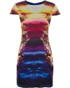 McQ by Alexander McQueen Mineral Sunset Print Dress - Lyst