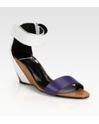 Pierre Hardy Leather Ankle Strap Wedge Sandals - Lyst