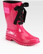 RED Valentino Laceup Rainboots - Lyst