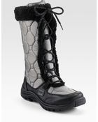 Ugg Shearling Trimmed Laceup Boots - Lyst