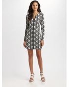 Diane von Furstenberg Reina Longsleeve Dress - Lyst