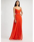 Robert Rodriguez Phoebe Spaghettistrap Gown - Lyst