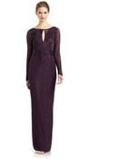 Aidan Mattox Long Sleeve Beaded Dress - Lyst