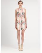 Alice + Olivia Mary Pleated Silk Dress - Lyst
