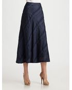 Lafayette 148 New York Striped Flare Skirt - Lyst
