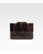 R & Y Augousti Pen Shell Python Box Clutch - Lyst