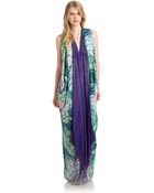 Roberto Cavalli Silk Butterfly Print Dress - Lyst