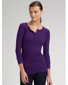 Splendid Thermal Henley - Lyst