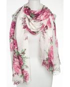 Betsey Johnson Floral Scarf - Lyst