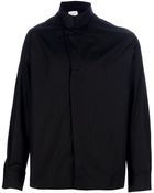 Saint Laurent Mandarin Collar Shirt - Lyst