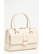Ted Baker Enamel Quilted Bowler Bag - Lyst