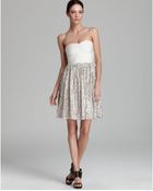 Erin Erin Fetherston Dress Strapless Sequin Bandage - Lyst