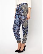River Island Printed Trousers - Lyst