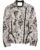 3.1 Phillip Lim Flower Print Biker Jacket - Lyst