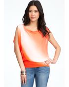 Bebe One Shoulder Ombre Top - Lyst