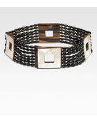 Josie Natori Beaded Motherofpearl Belt - Lyst