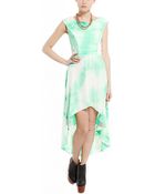 Akira Tie Dye Tail Back Dress - Lyst